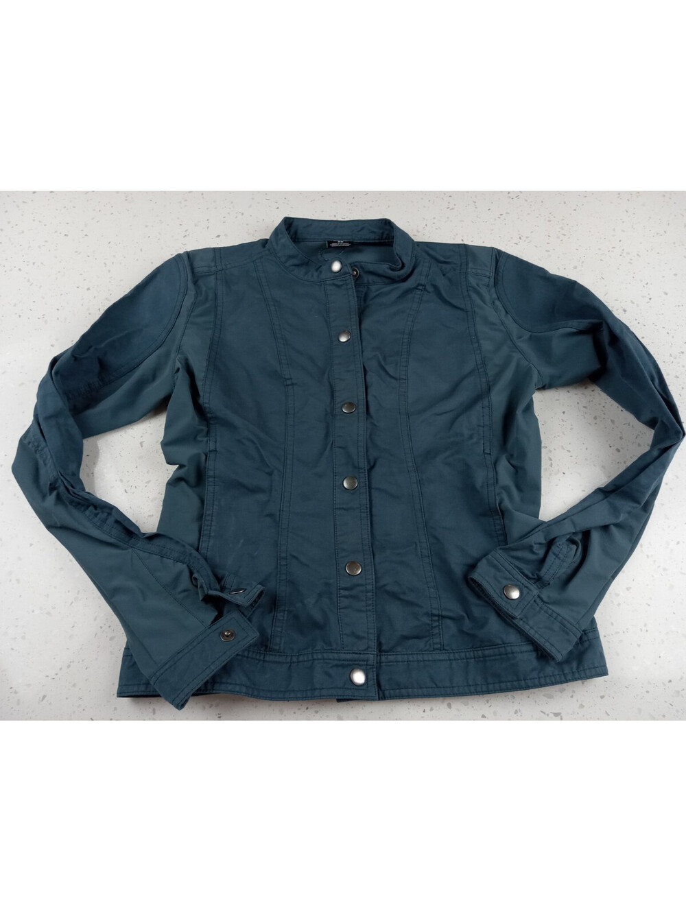 KUHL Kultivatr Jacket Womens XS Teal Blue Cotton Blend Utility Snap Button Coat